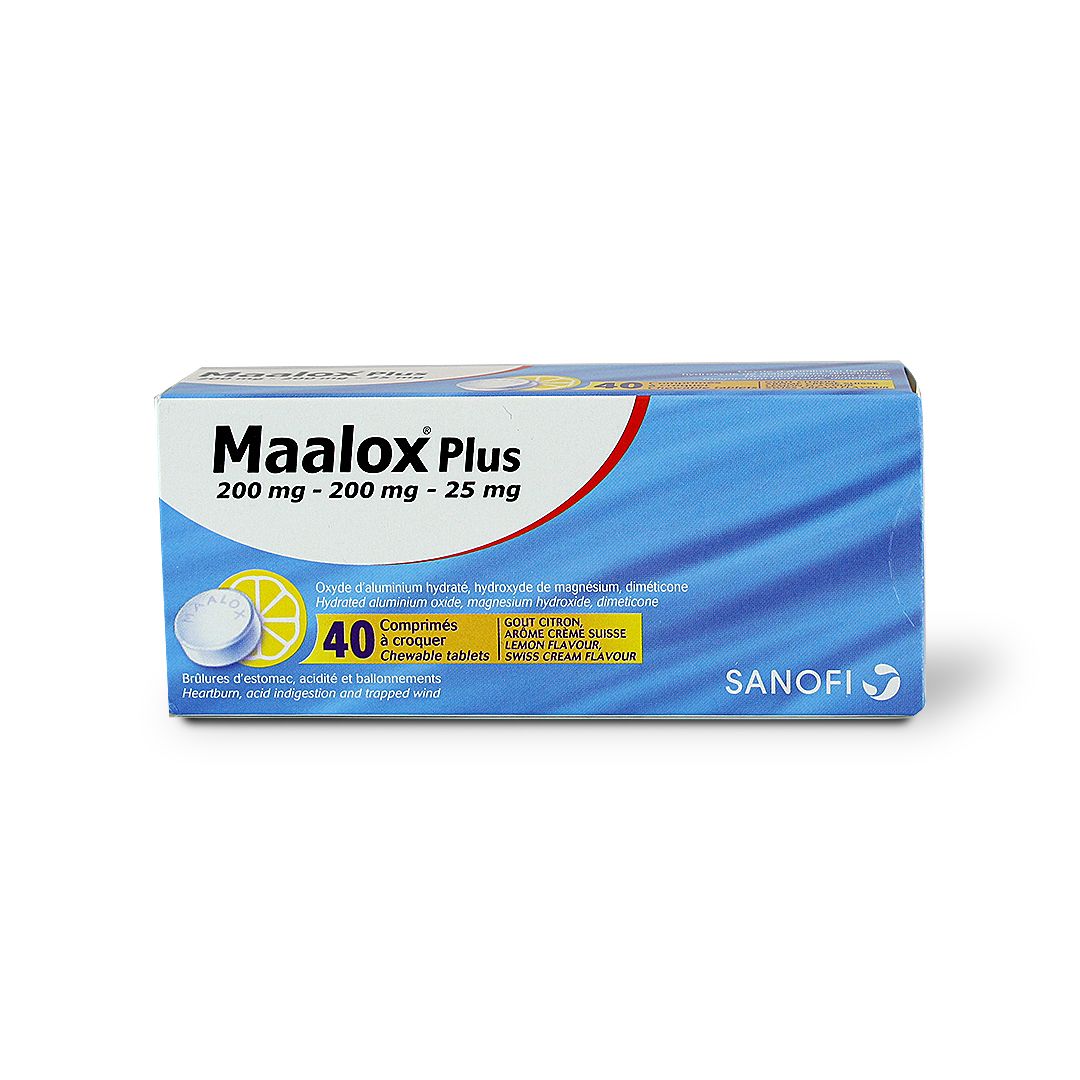 MAALOX PLUS CHEWABLE TABLETS 40'S