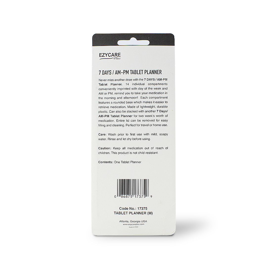 EZYCARE TABLET PLANNER 7 DAYS AM-PM 17375