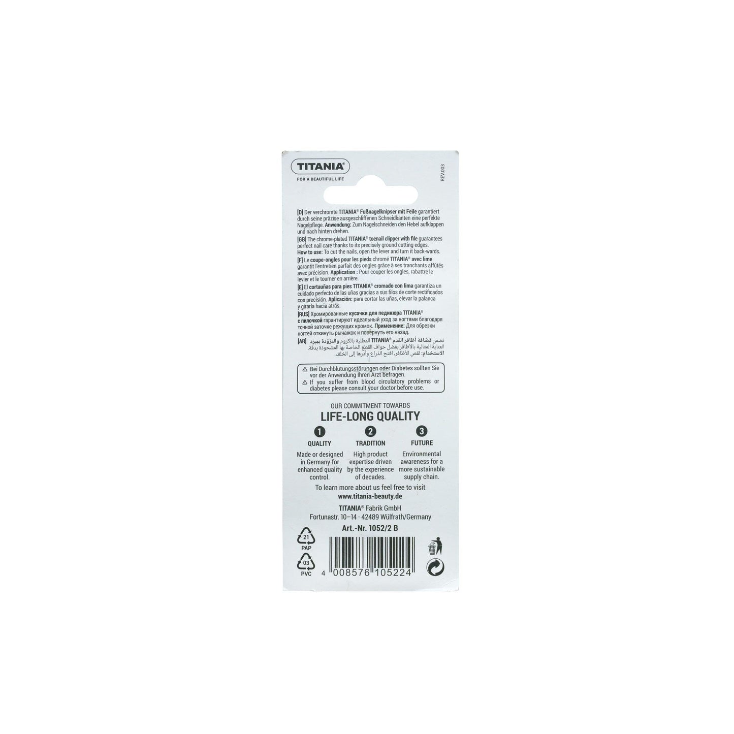 TITANIA NAIL CLIPPER 1052 / 2