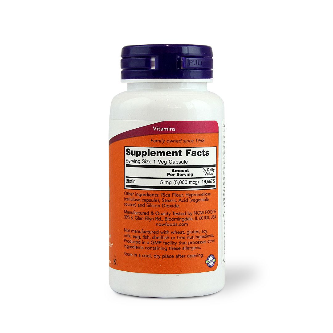 NOW BIOTIN 5000 MCG CAPS 60 S