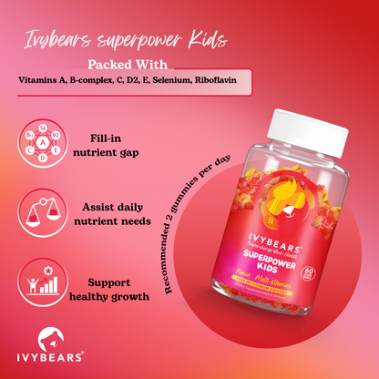 IVYBEARS SUPERPOWER KIDS GUMMIES OFFER PACK 1 PLUS 1