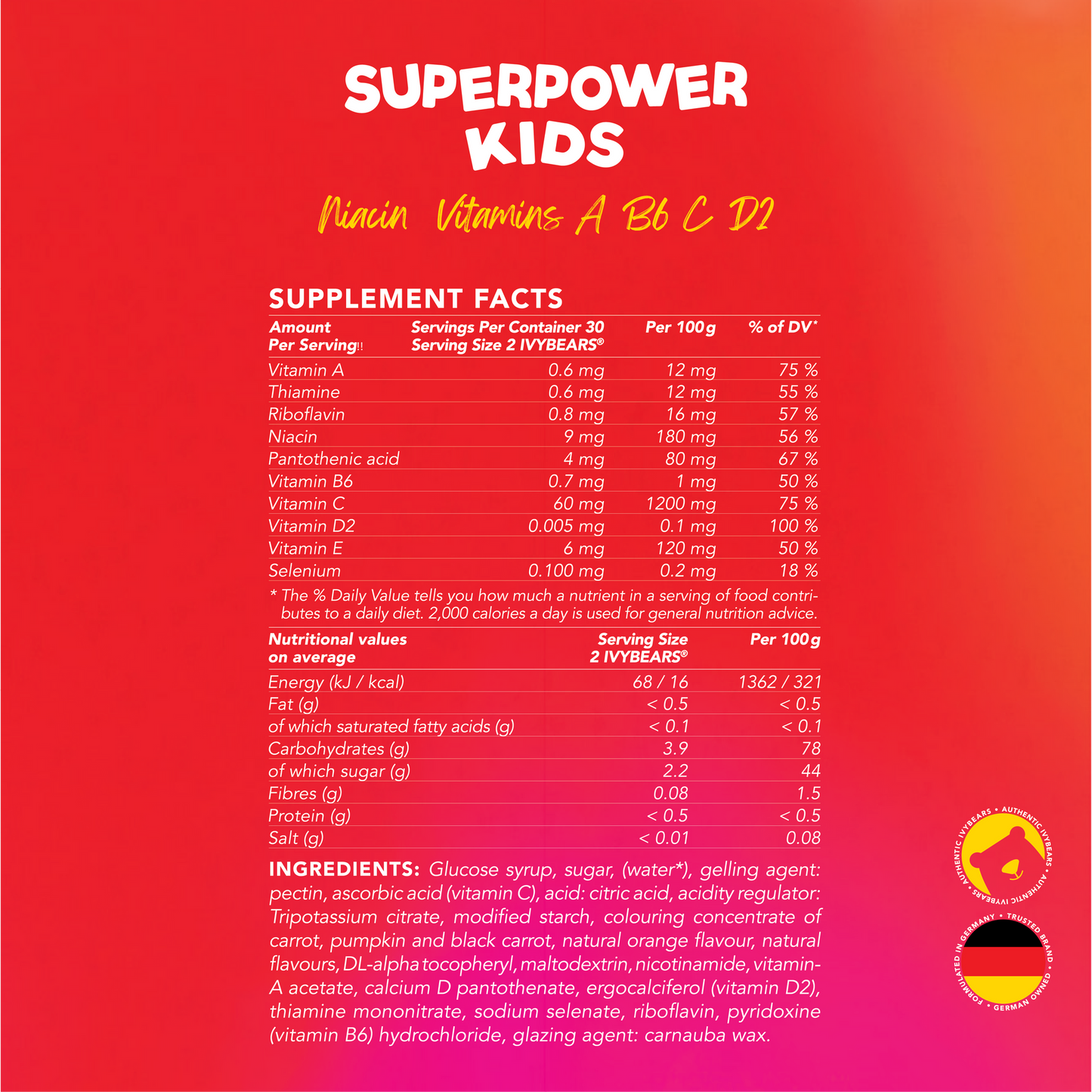 IVYBEARS SUPERPOWER KIDS GUMMIES OFFER PACK 1 PLUS 1