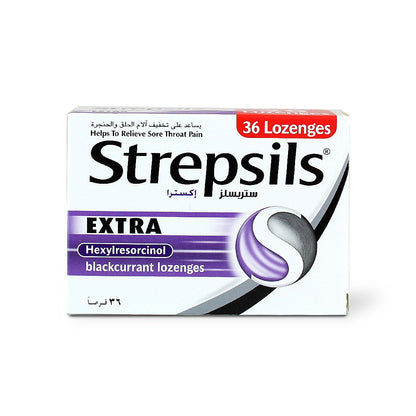 STREPSILS EXTRA BLACK CURRENT 36'S