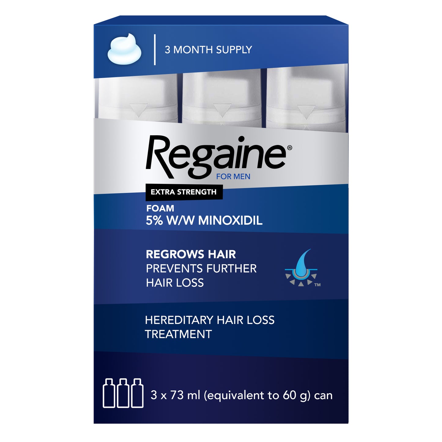 REGAINE MEN FOAM 5% 60 TRIPLE PACK