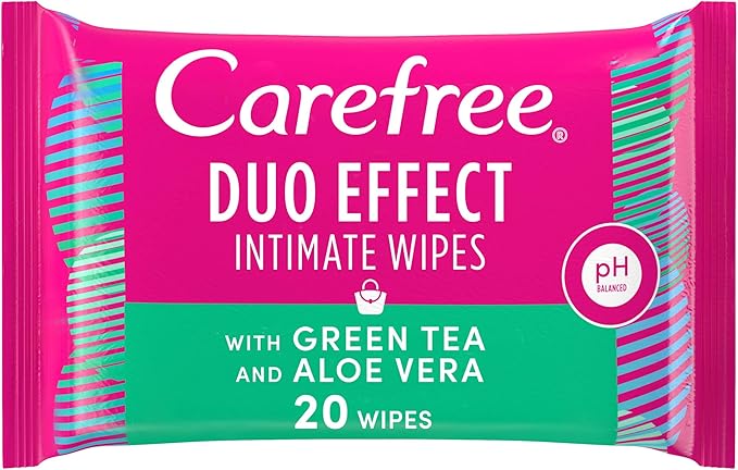 CAREFREE INTIMATE WIPES GREEN TEA+ALOE VERA 20