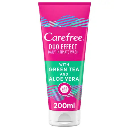 CAREFREE INTIMATE WASH GREEN TEA+ALOE VERA 200ML