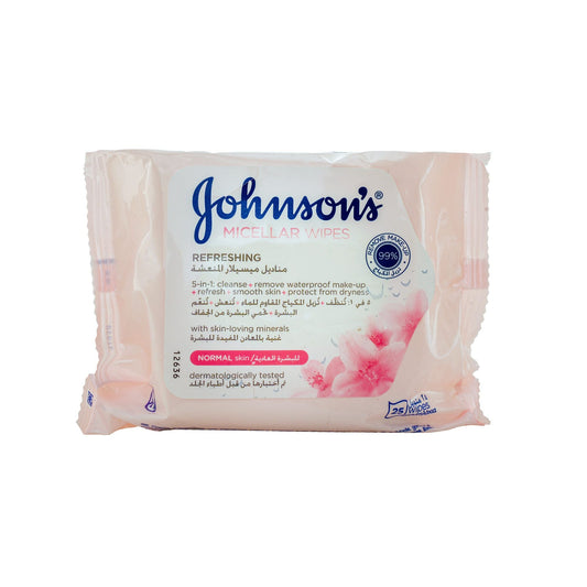 JOHNSONS FACIAL WIPES NORMAL SKIN 25'S