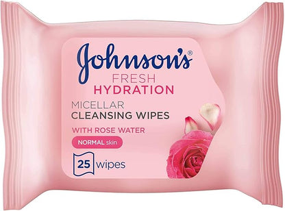 JOHNSONS FRESH HYDRA MICELLAR CLNSG WIPE 25'S