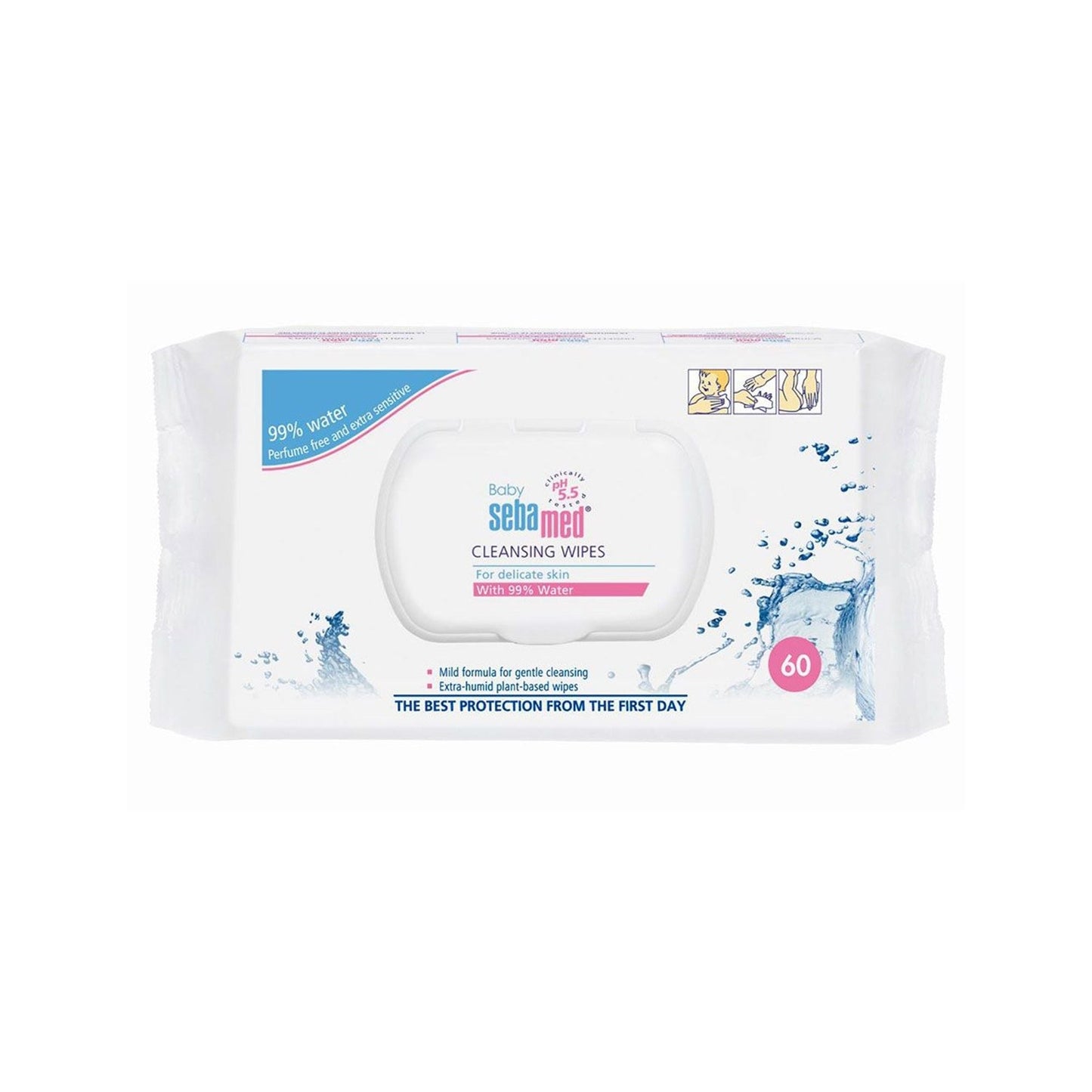 SEBAMED BABY WATER WIPES 60