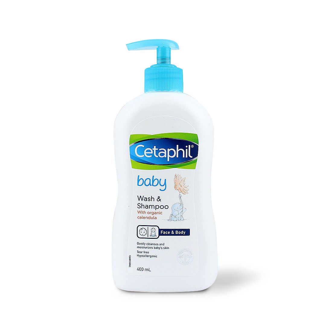 CETAPHIL BABY CALENDULA WASH AND SHAMPO 400ML PUMP 