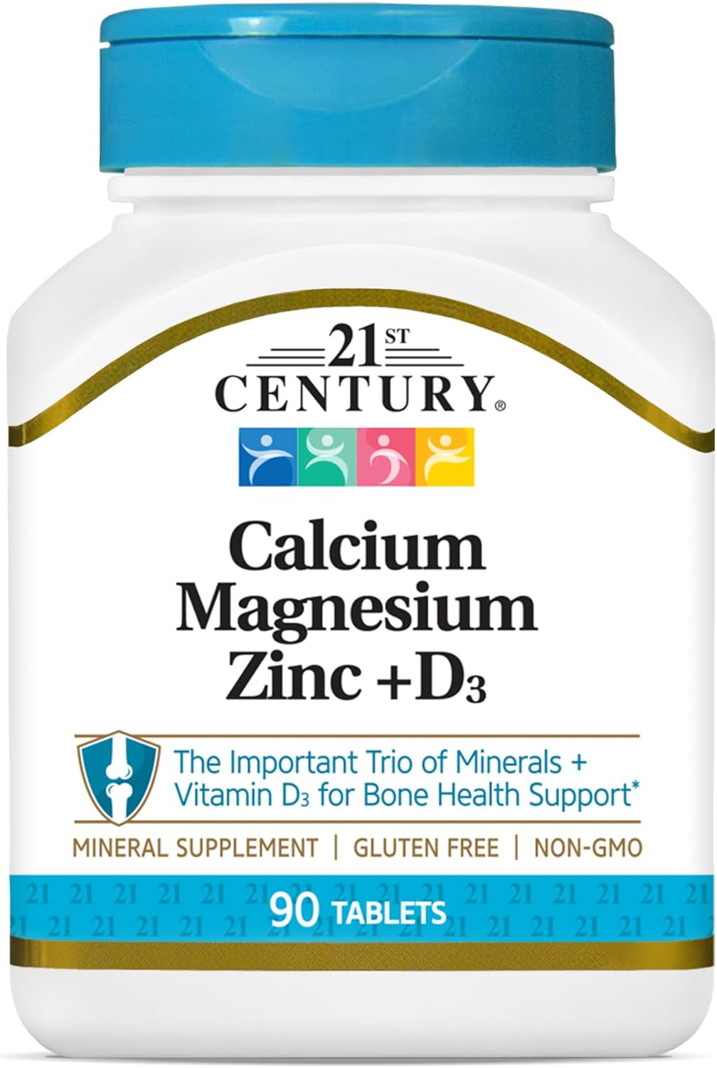 21ST CENTURYCALCIUM MAGNESIUM & ZINC + D - 90 TABS