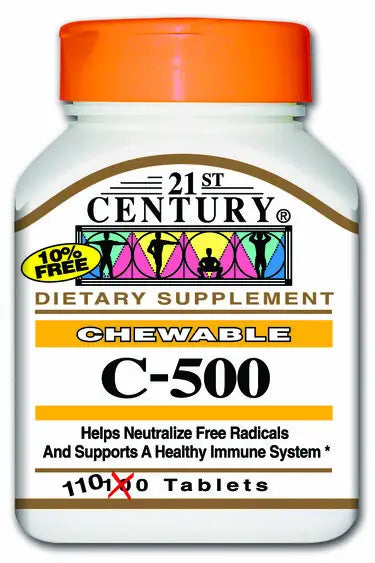 21ST CENTURY 21ST C-500 MG ORANGE - 110 CHEWS