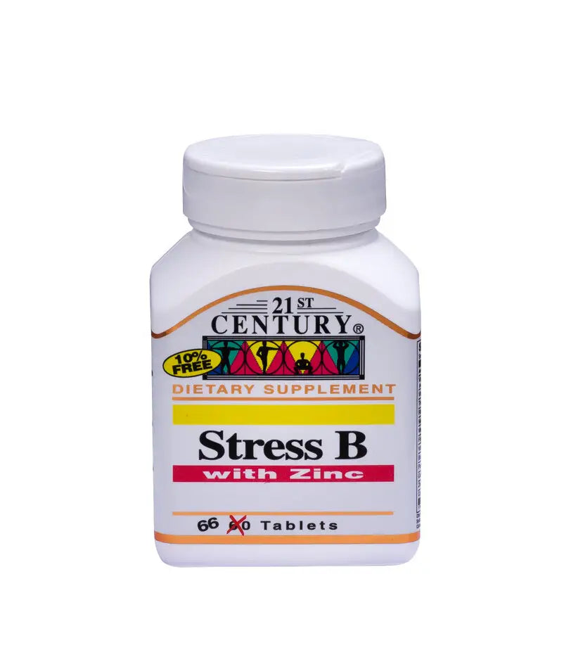 21ST CENTURY STRESS B WITH ZINC - 66 TABS