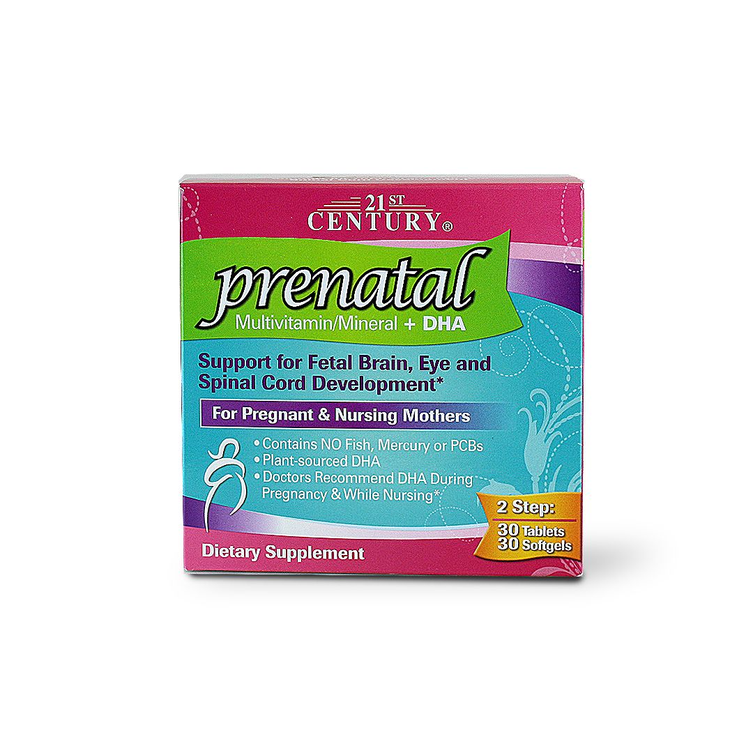 21ST CENTURY PRENATAL + DHA - 30+30 SGELS