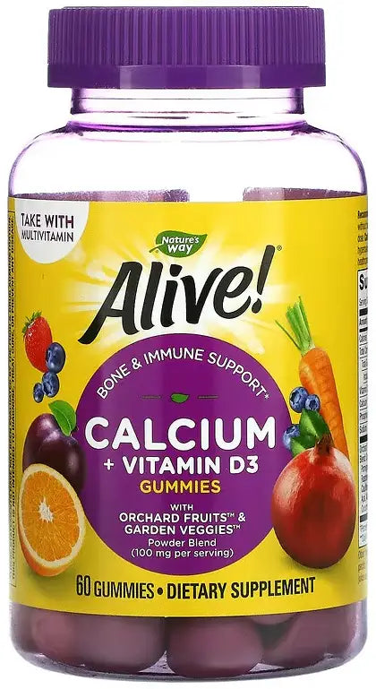 NATURE WAY ALIVE! CALCIUM + D3 - 60 GUMMY