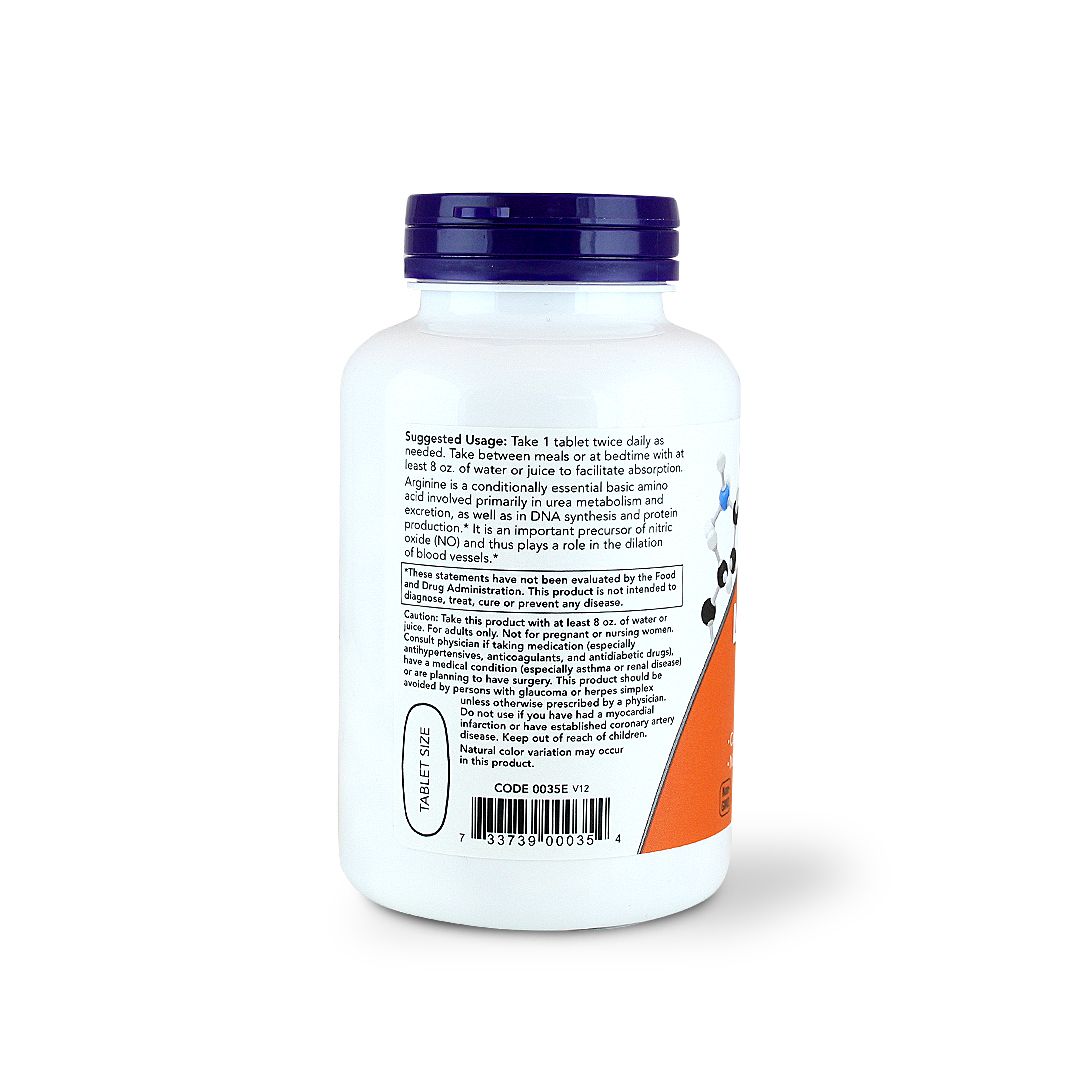 NOW L-ARGININE 1000 MG - 120 TABS