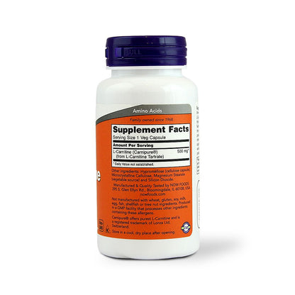 NOW L-CARNITINE 500 MG - 60 VCAPS