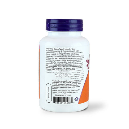 NOW GLUCOSAMINE & CHONDROITIN WITH MSM - 90 CAPS