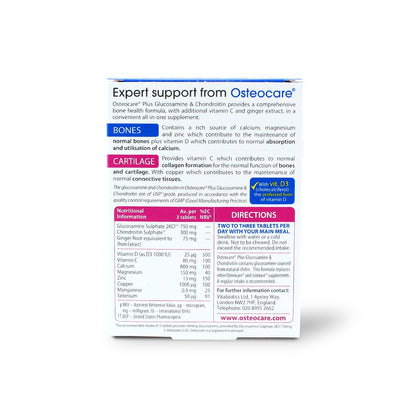 VITABIOTICS OSTEOCARE PLUS GLUCOSAMINE & CHONDROITIN - 60 TA