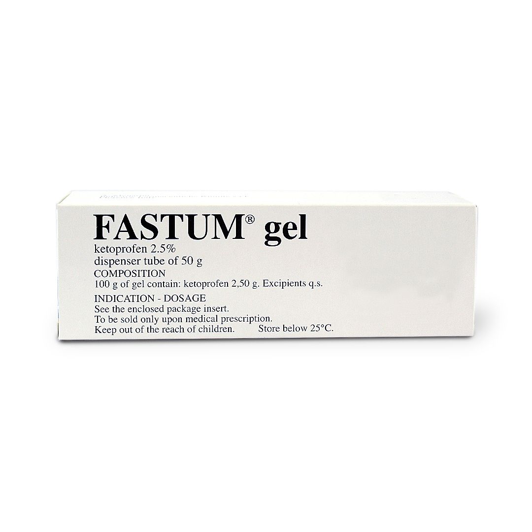 FASTUM GEL 2.5% 50G PLASTIC DISPENSER