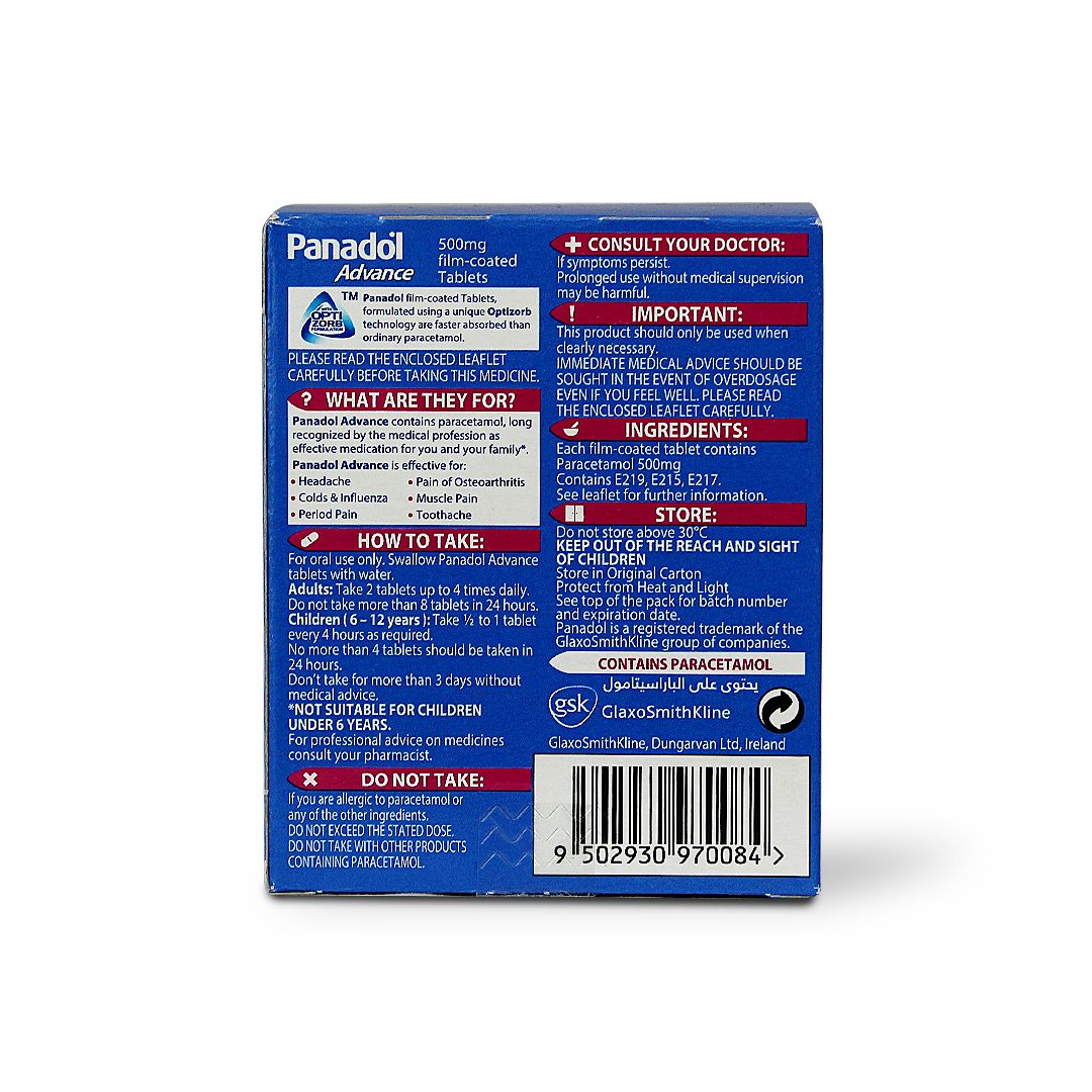 PANADOL ADVANCE TABLET 96S