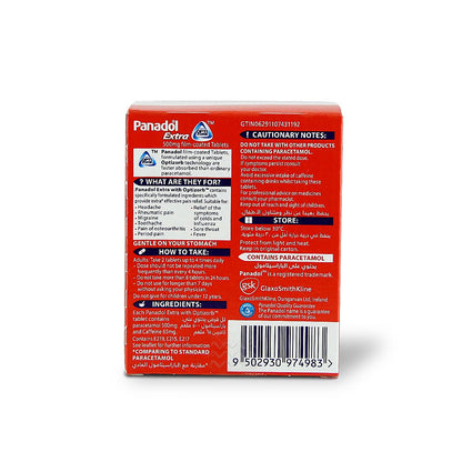 PANADOL EXTRA OPTIZORB 72S