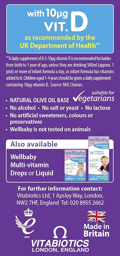 VITABIOTIC WELLBABY VITAMIN D DROPS