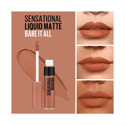 MAYBELLINE SENSATIONAL LIQUID MATTE LIPSTICK NU01 BARE IT AL