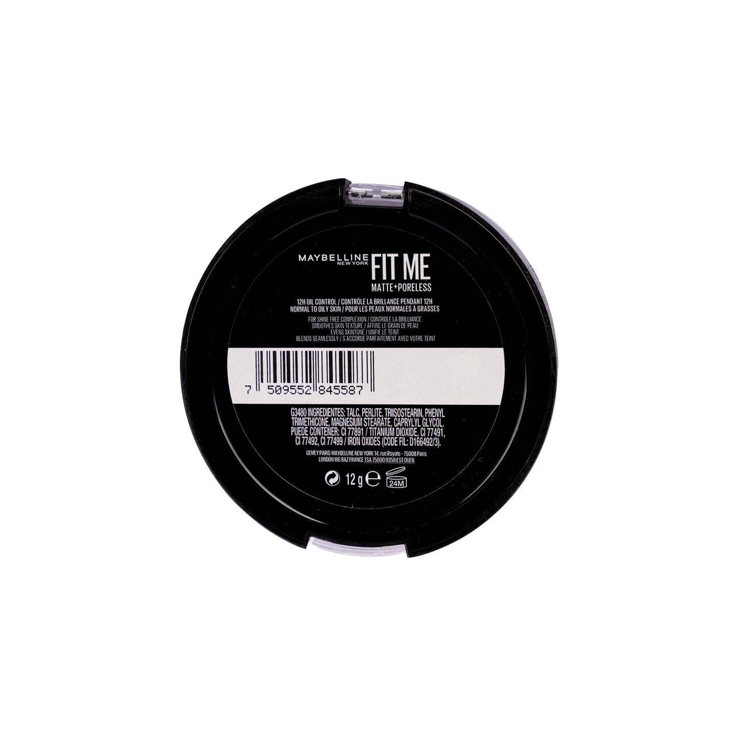 MAYBELLINE FIT ME MATTE PORELESS POWDER 110 FAIR IVORY 12 G