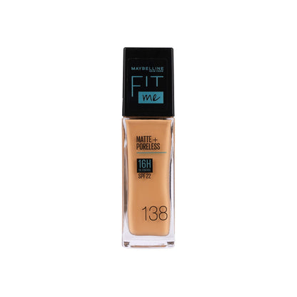 MAYBELLINE 16H MATT PORELESS SPF 22 FOUNDATION 138 30 ML