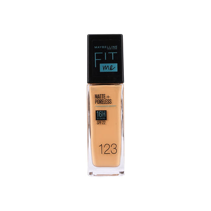 MAYBELLINE 16H MATT PORELESS SPF 22 FOUNDATION 123 30 ML