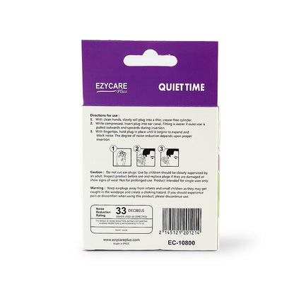 EZY CARE QUIET TIME FOAM EAR PLUG 10 PAIR-10800