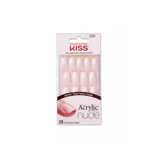 KISS NAILS SALON ACRYLIC NUDE MEDIUM KAN07C 28 S