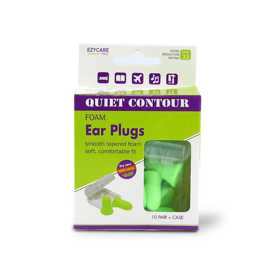 EZY CARE QUIET CONTOUR EAR PLUG 10 PAIR-10033