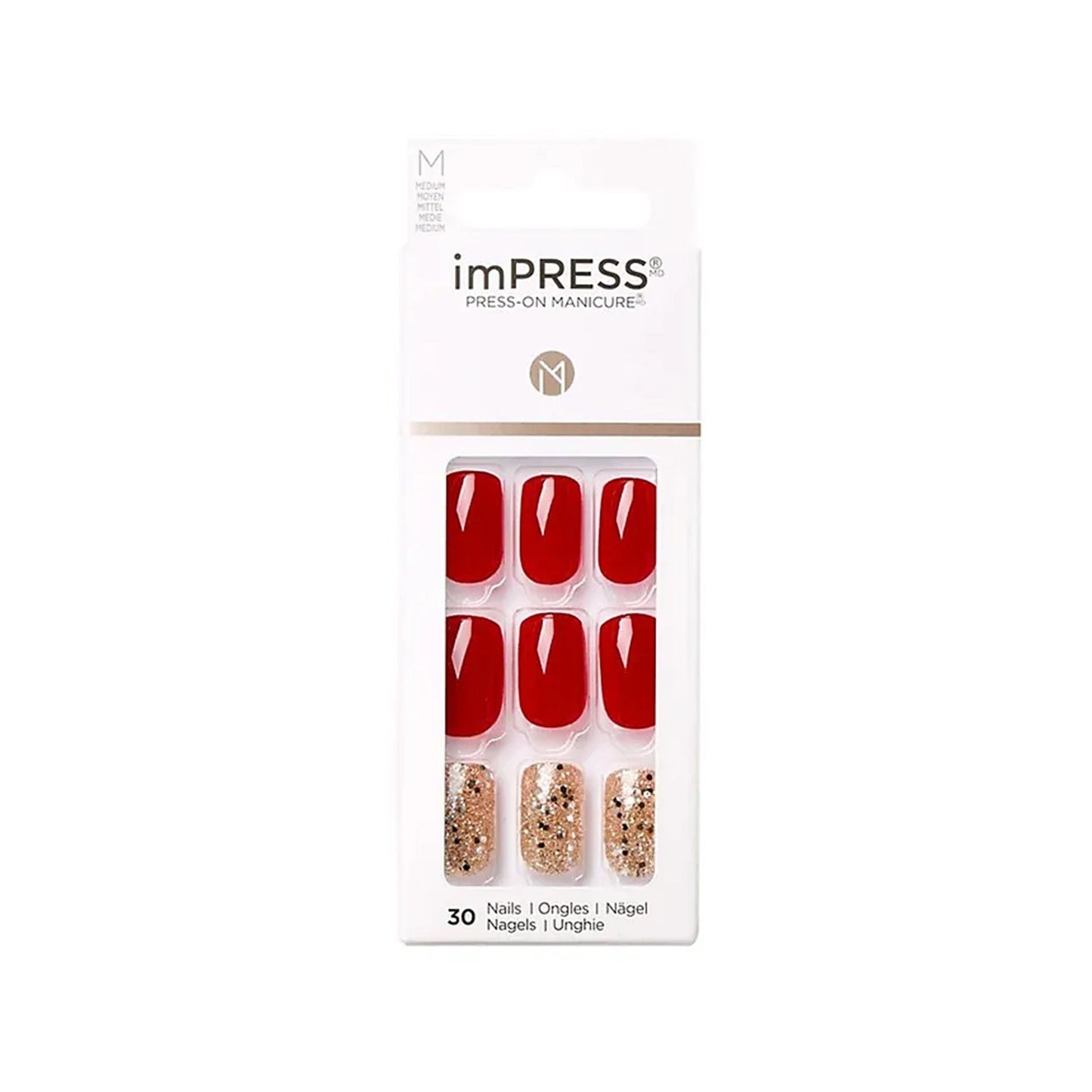 KISS NAILS IMPRESS MEDIUM LAST LOVE KIMM09C 30 S