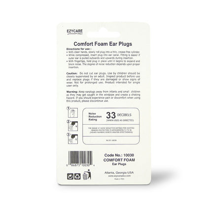 EZY CARE COMFORT FOAM EAR PLUG 4 PAIR-10030