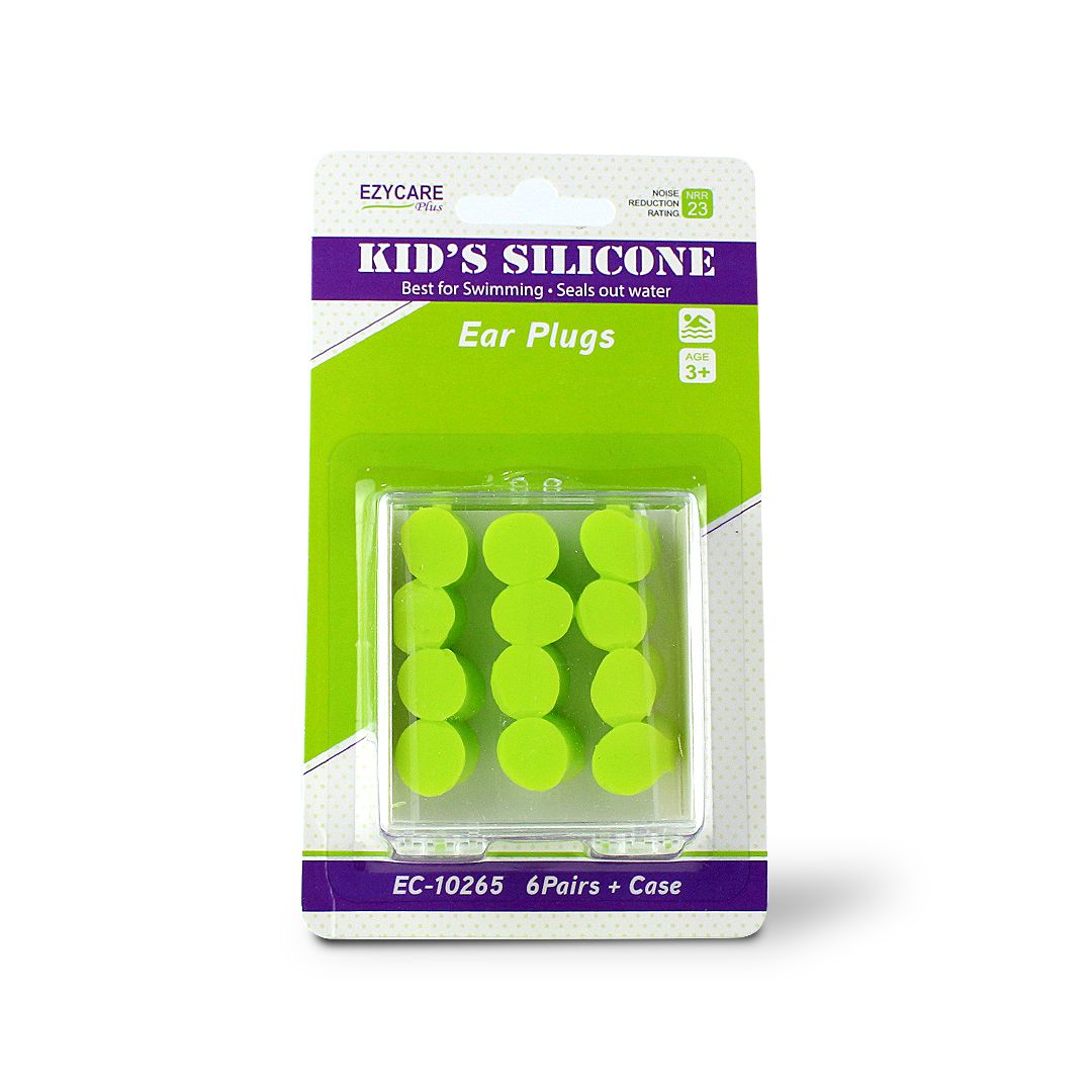 EZY CARE KIDS SILICONE EAR PLUG 6 PAIR-10265