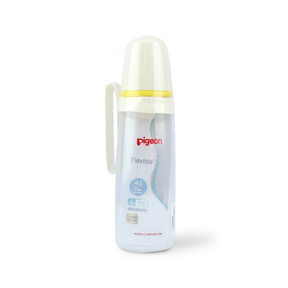 PIGEON BOTTLE PLASTIC M 240 ML HANDLE CLEAR 26008