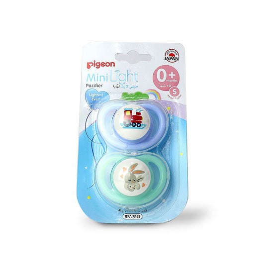 PIGEON SILICONE PACIFIER MINILIGHT TWIN 0+ 78259