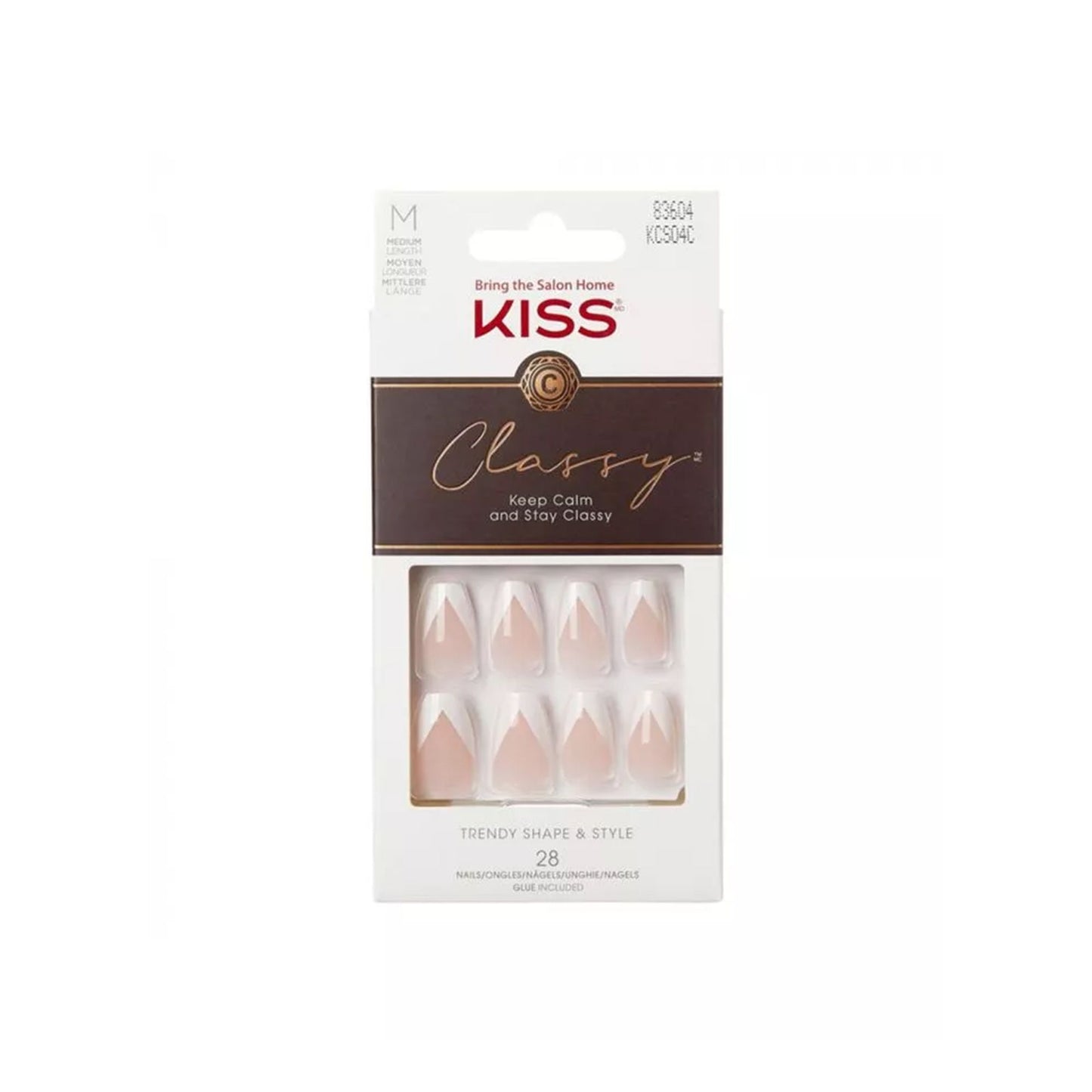 KISS NAILS CLASSY MEDIUM KCS04C 28 S