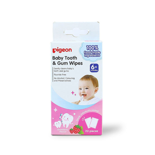 PIGEON BABY TOOTH & GUM WIPES STRAWBERRY 20 S