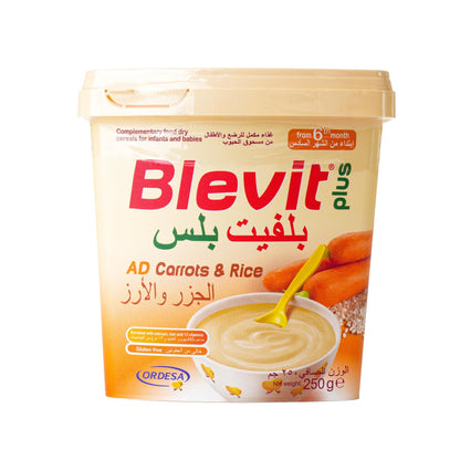 BLEVIT PLUS AD CEREALS CARROT & RICE 250 G