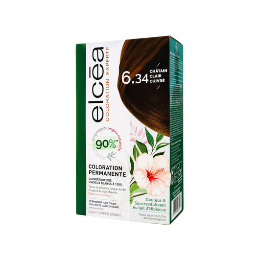 ELCEA PERMANENT HAIR COLOR 6.34 LIGHT COPPER BROWN