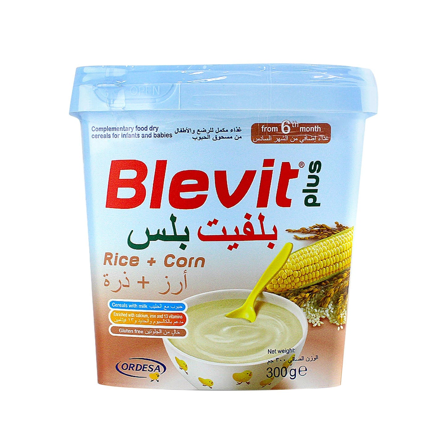 BLEVIT PLUS CEREALS RICE PLUS CORN 300 G