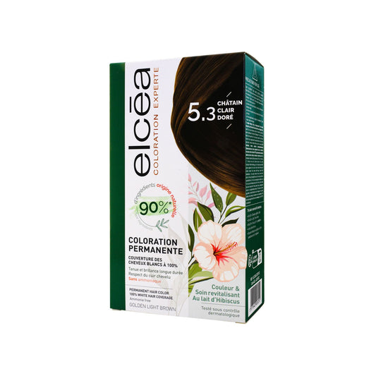 ELCEA PERMANENT HAIR COLOR 5.3 GOLDEN LIGHT BROWN