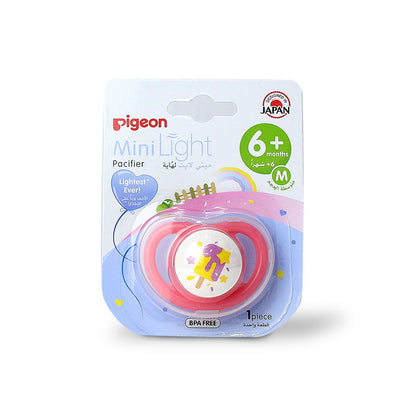 PIGEON SILICONE PACIFIER MINILIGHT 6+ 78461