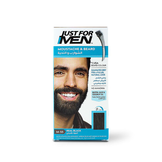 JUST FOR MEN HAIR COLOR MOSTACHE REAL BLACK