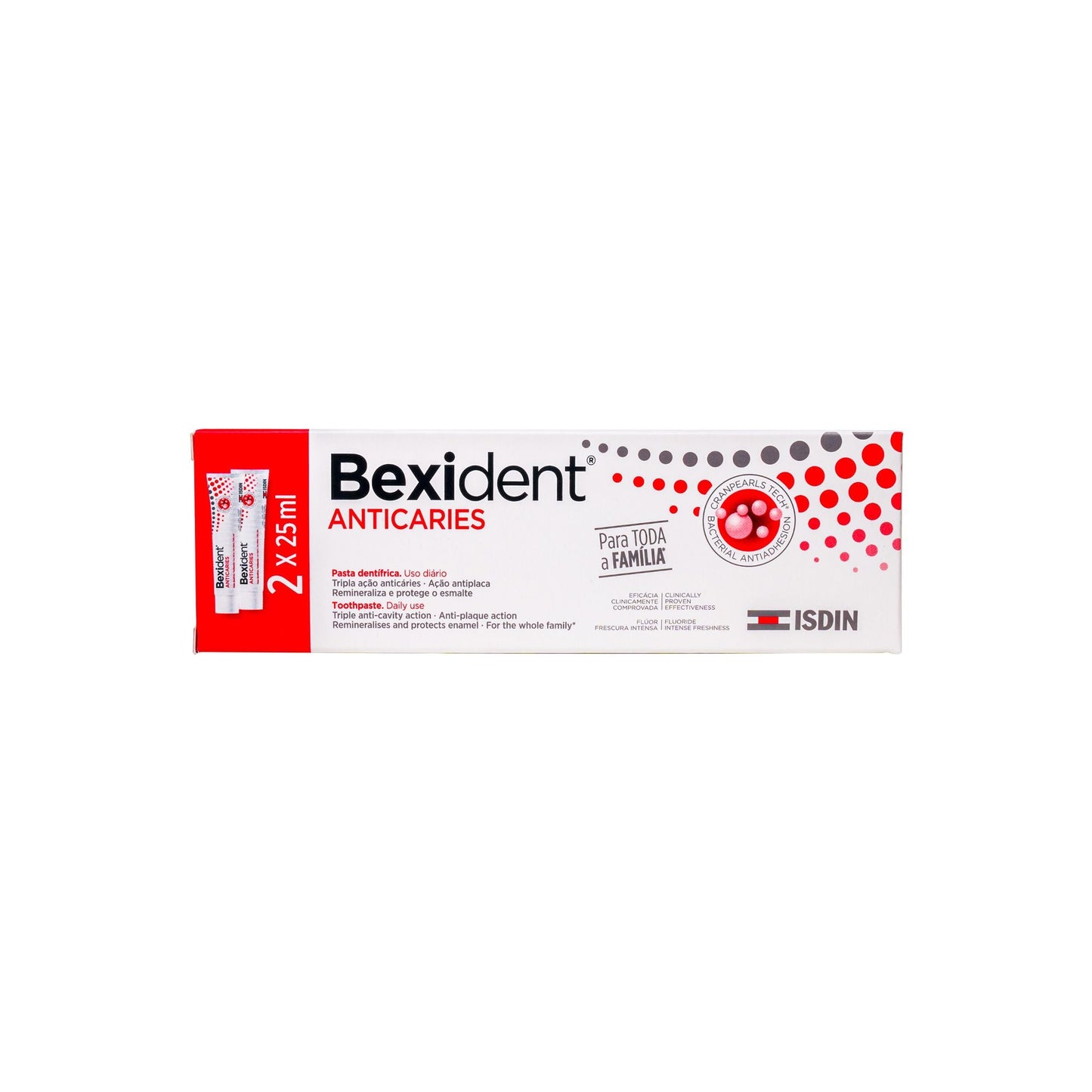 ISDIN BEXIDENT ANTICARIES TOOTH PASTE 2 X 25 ML