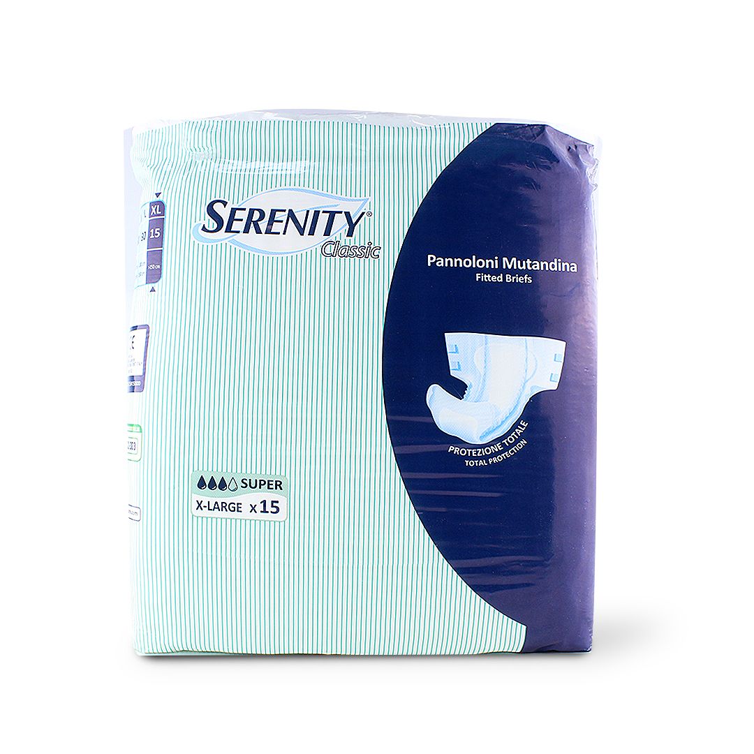 SERENITY ADULT DIAPER CLASSIC SUPER XL 15 S