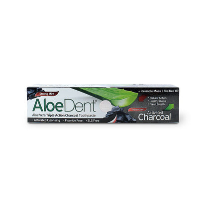 ALOEDENT TOOTH PASTE TRIPLE ACTION CHARCOAL 100 ML